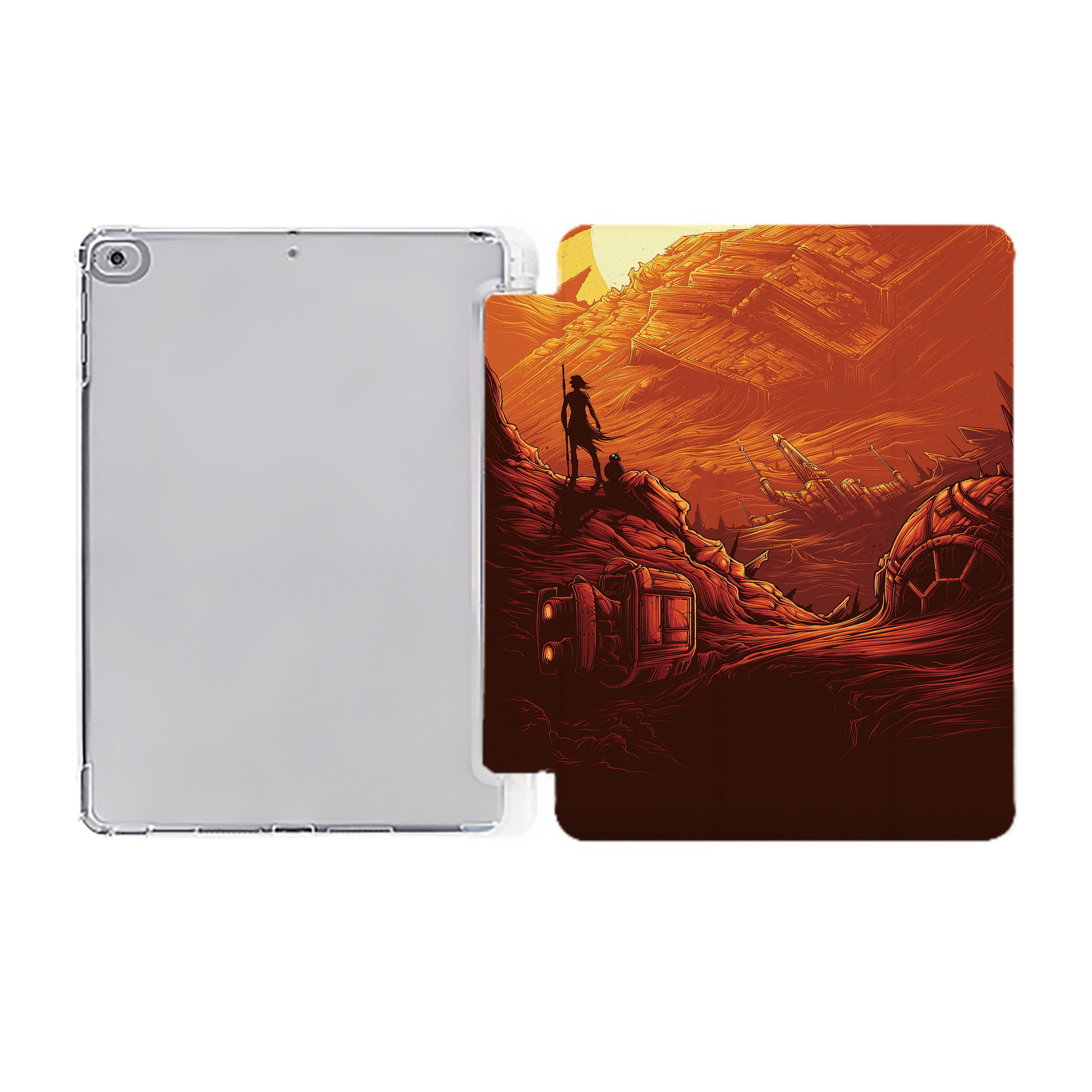 （画像用） スター・ウォーズ Star Wars IPad ケース ペン収納付き 三つ折りスタンド PUレザー×シリコン 対応機種9.5/10.5/10.9インチ